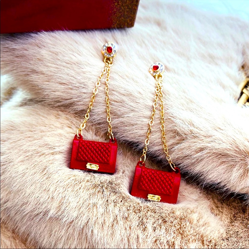 Dangle purse earrings